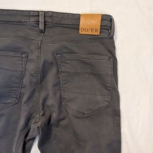 DUER Mens No Sweat Pant Slim, Size 30x30, Gull/Grey